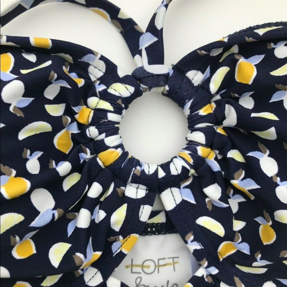 NWOT Lemon Cutout Bandeau One Piece Swimsuit M